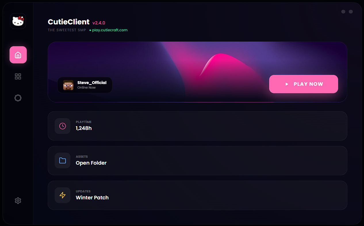 KittyClient launcher screenshot